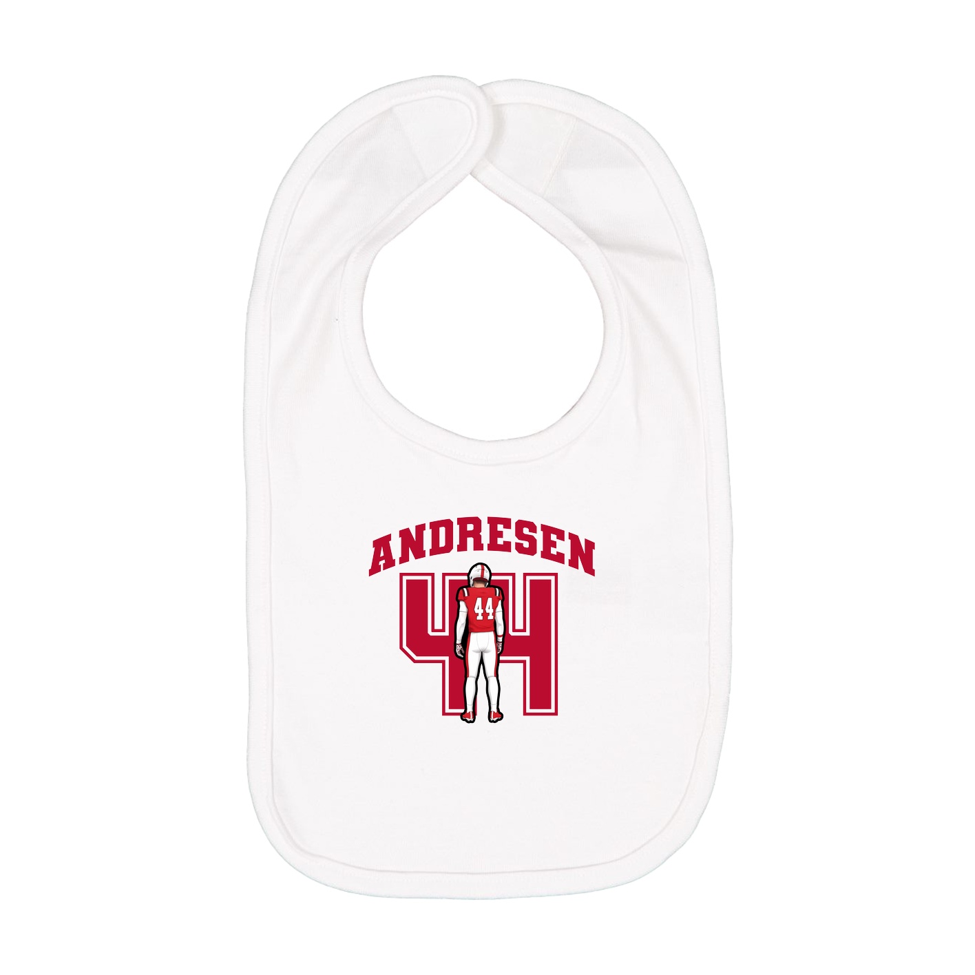Infant Bib — Number in White