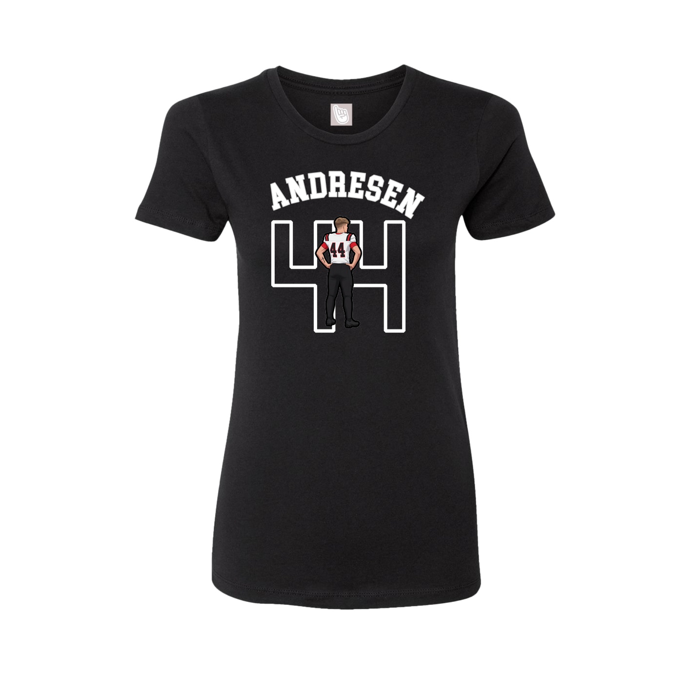 Fitted Women's Tee — Shirsey Arch in Black
