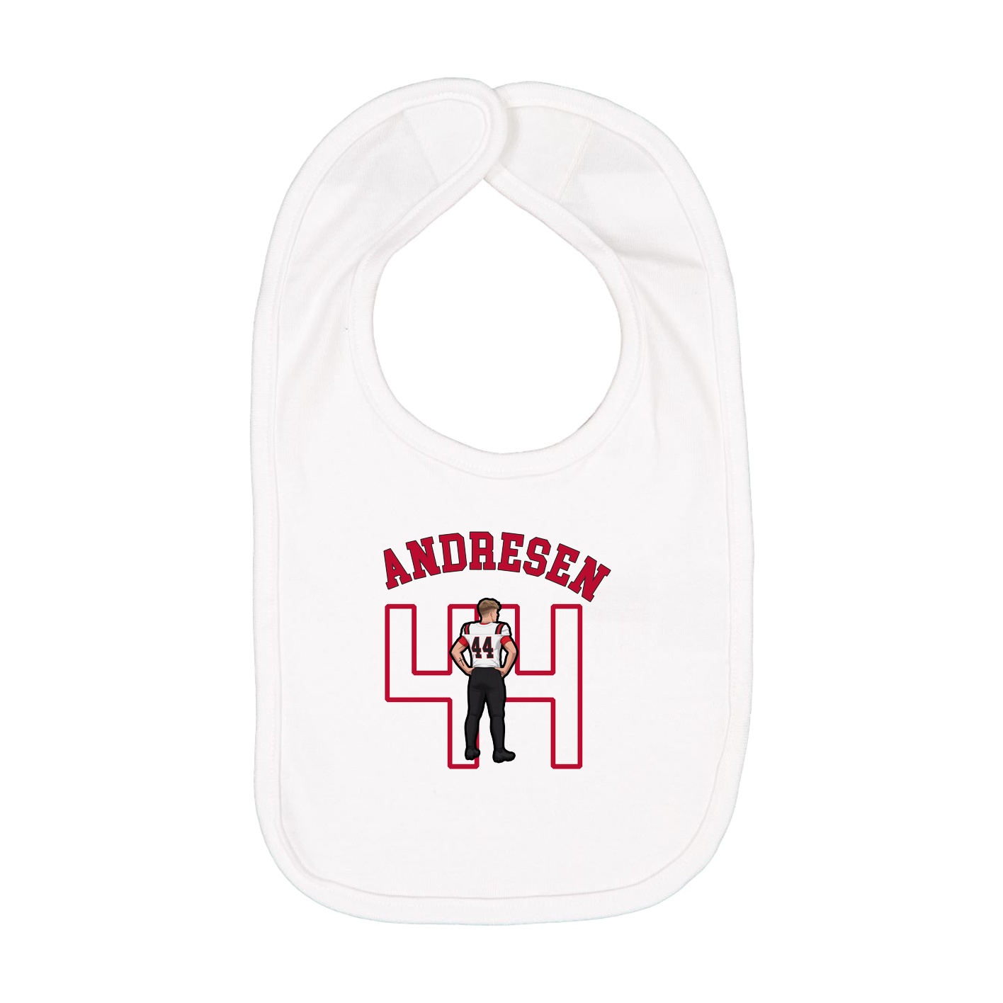Infant Bib — Shirsey Arch in White