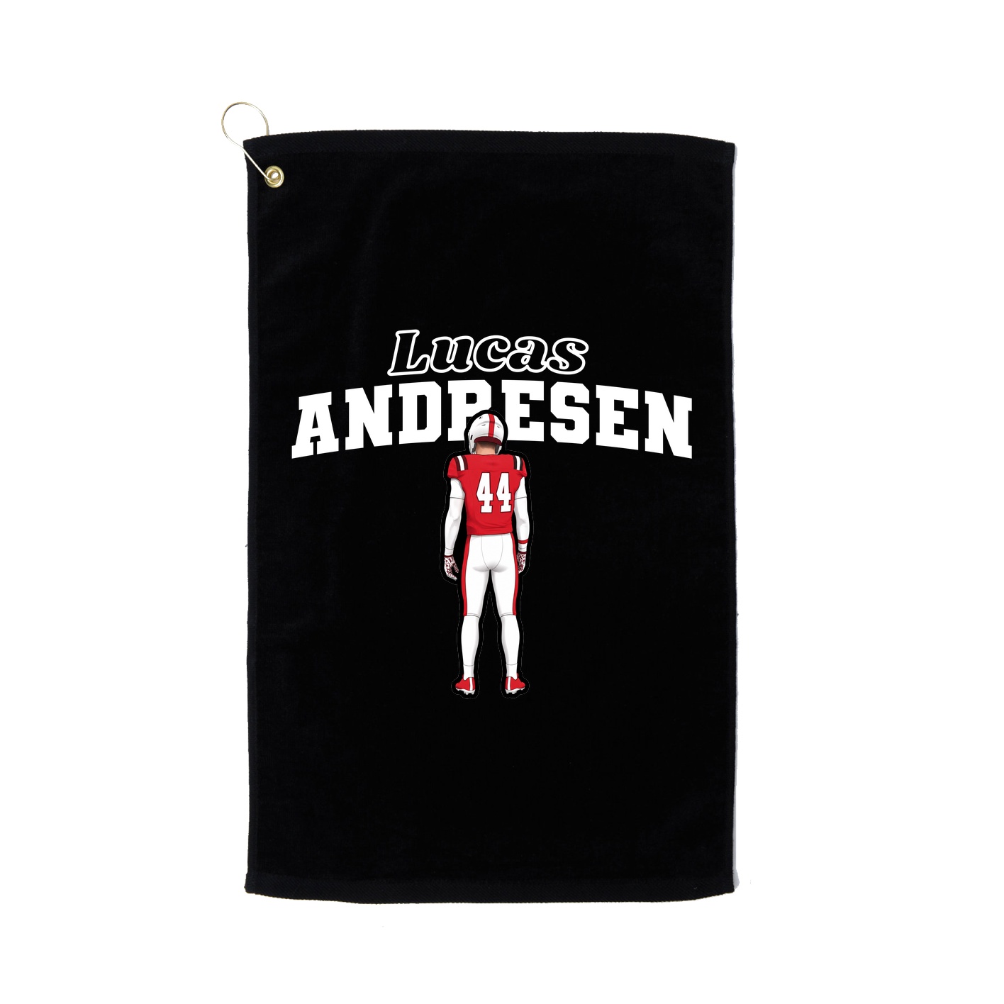 Golf Towel — Name Arch in Black