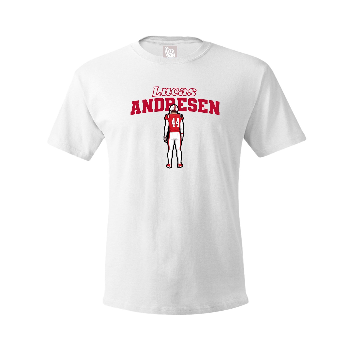 Youth Tee — Name Arch in White