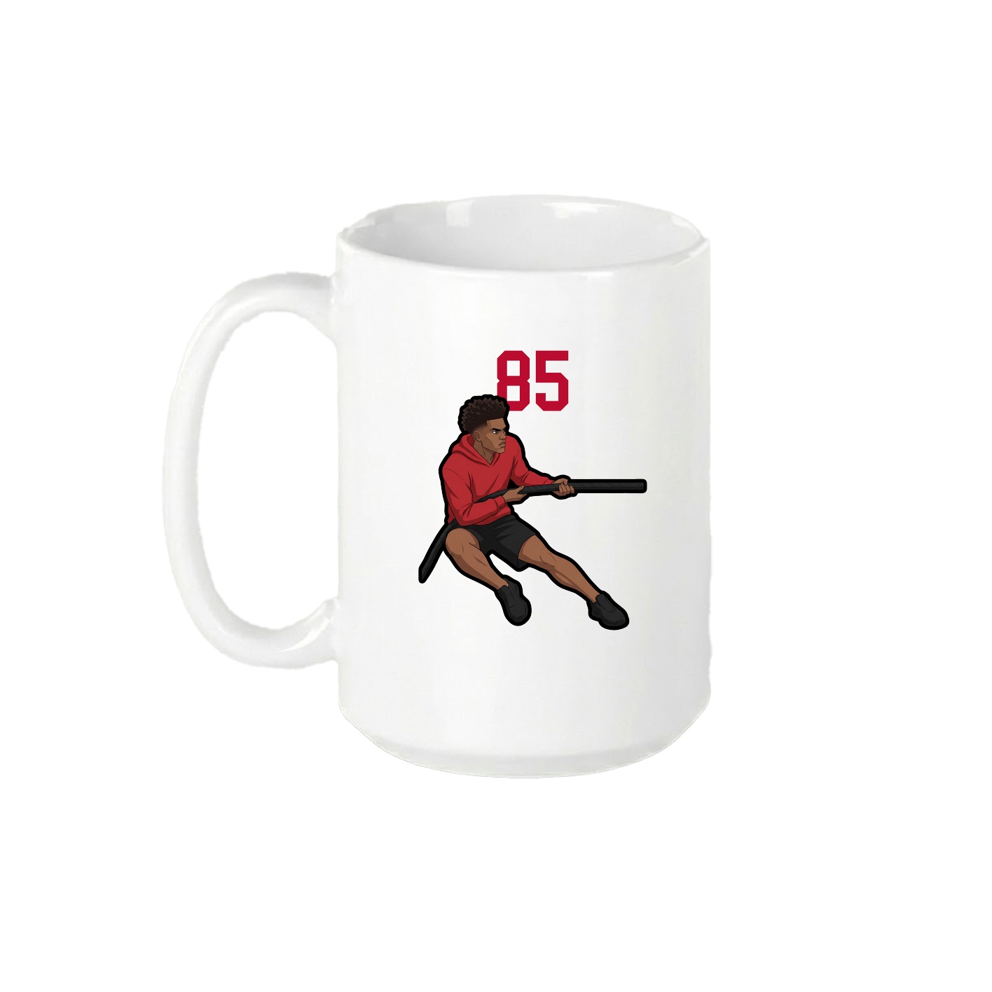 15oz Coffee Mug — Number Top in White