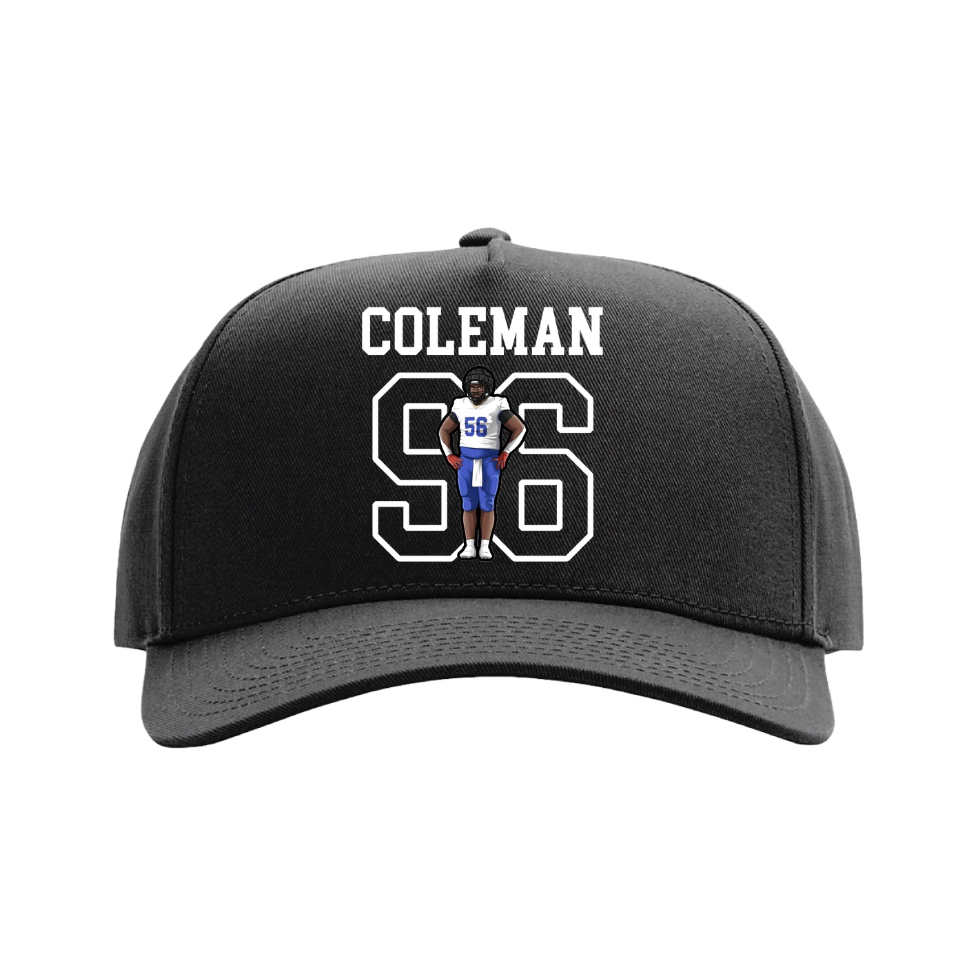 Full Fabric Five-Panel Champ Cap — Shirsey in Black