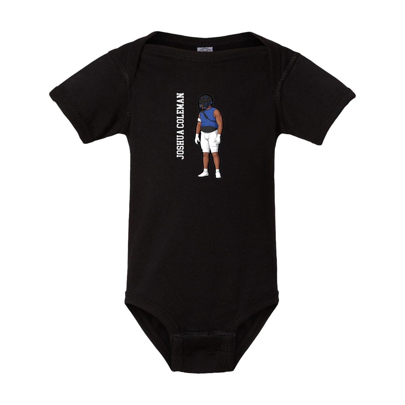 Baby Onesie — Name Vertical in Black