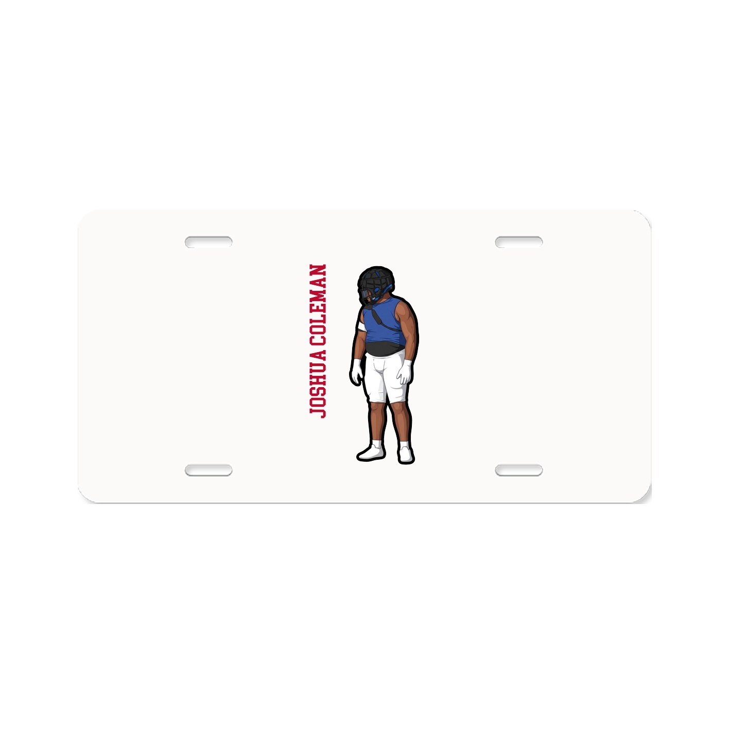 License Plate — Name Vertical in Classic