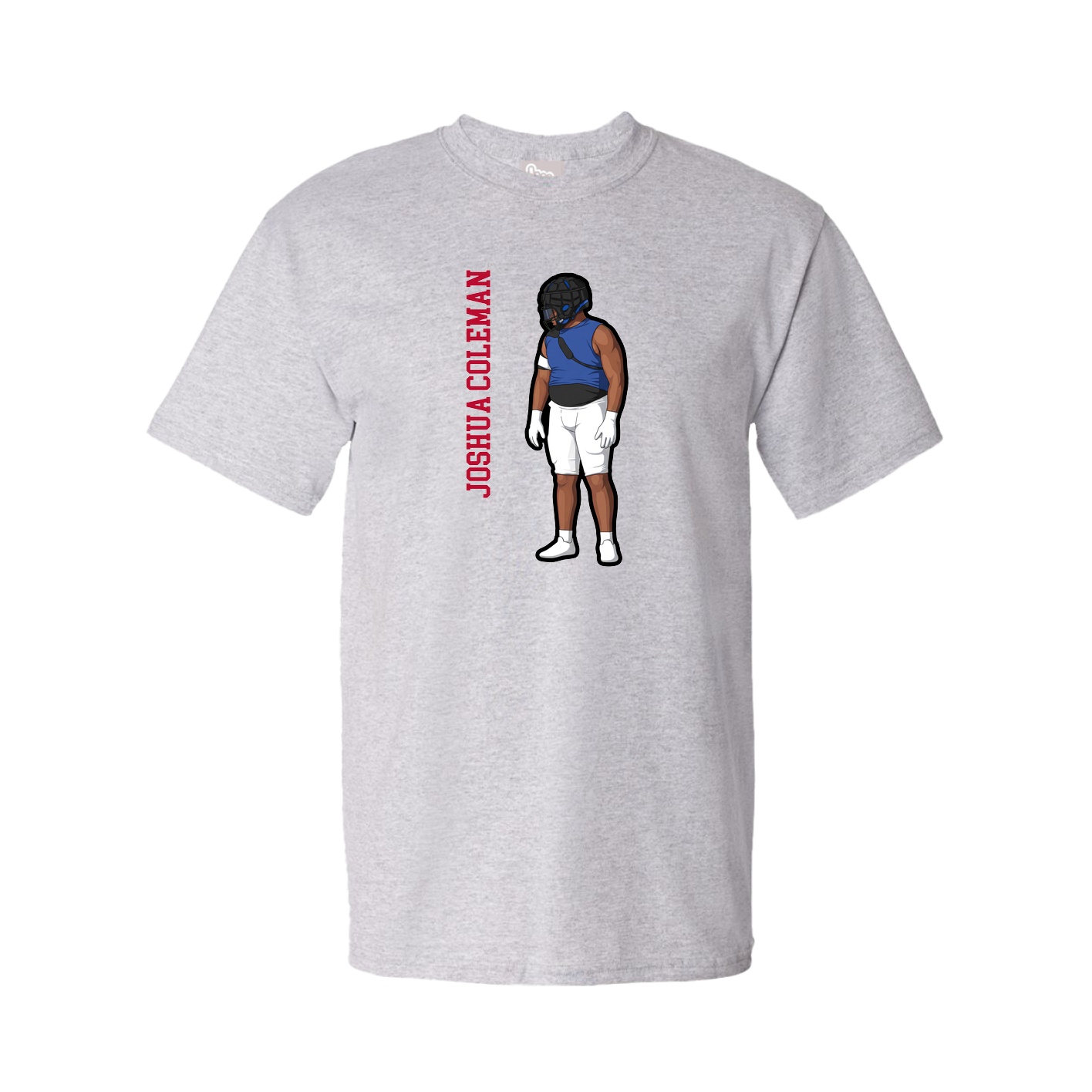 Tee — Name Vertical in Grey