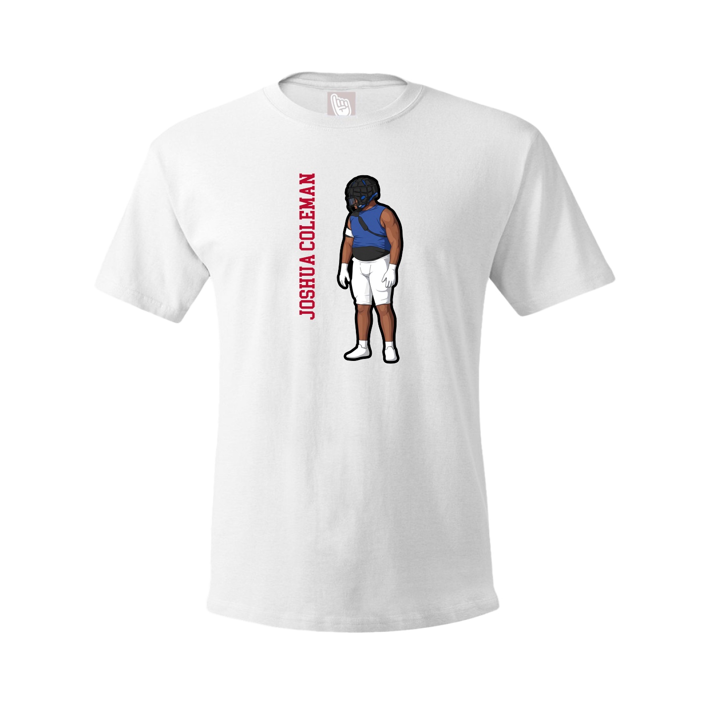 Youth Tee — Name Vertical in White