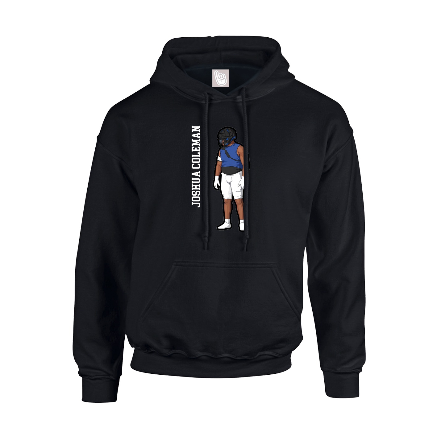 Hoodie — Name Vertical in Black