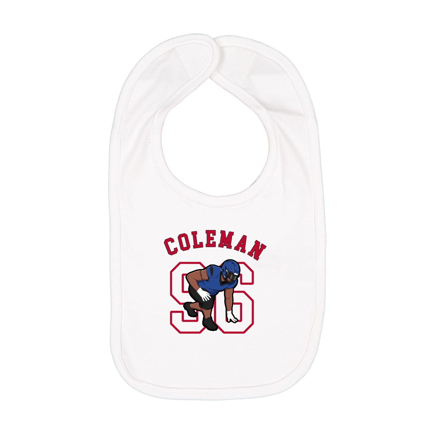 Infant Bib — Shirsey Arch in White