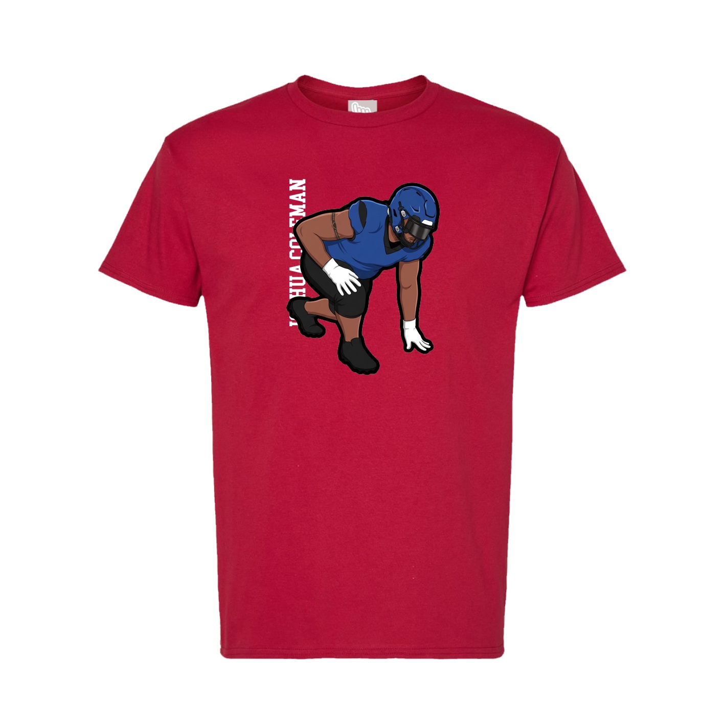Tee — Name Vertical in Crimson