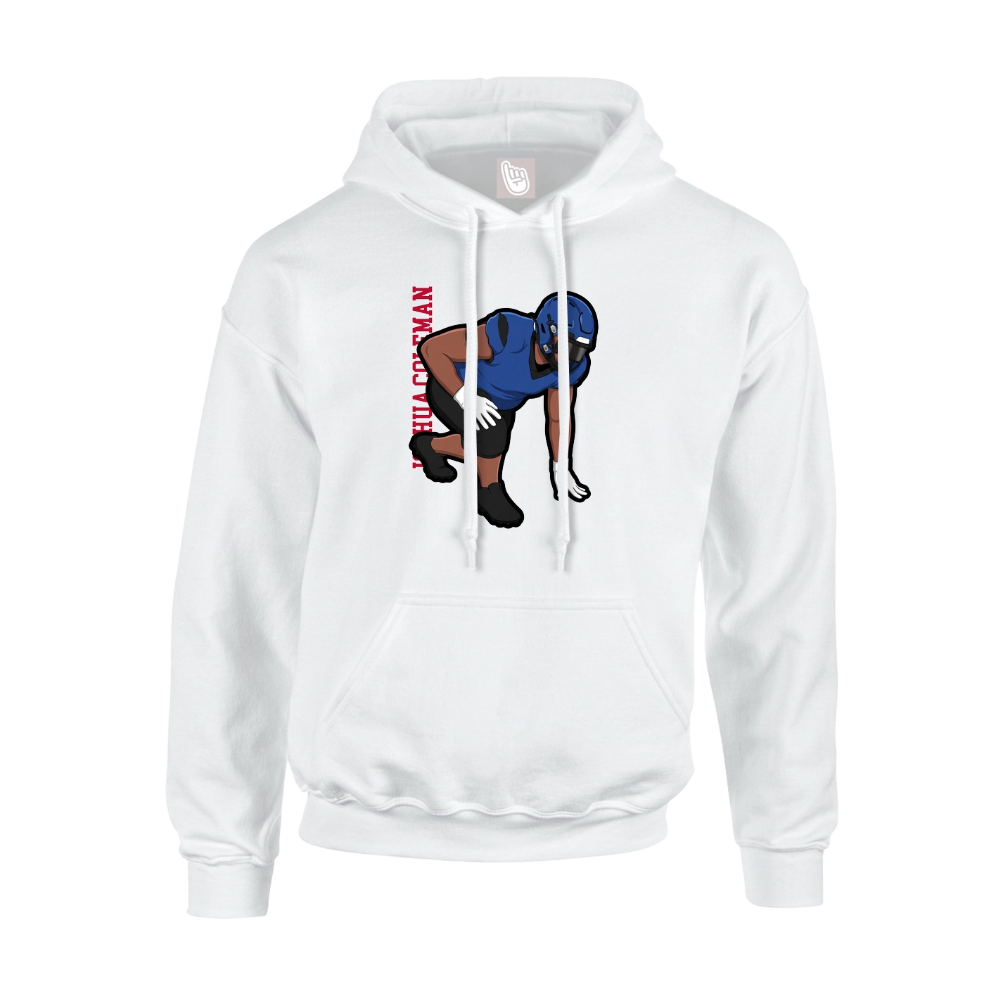 Hoodie — Name Vertical in White
