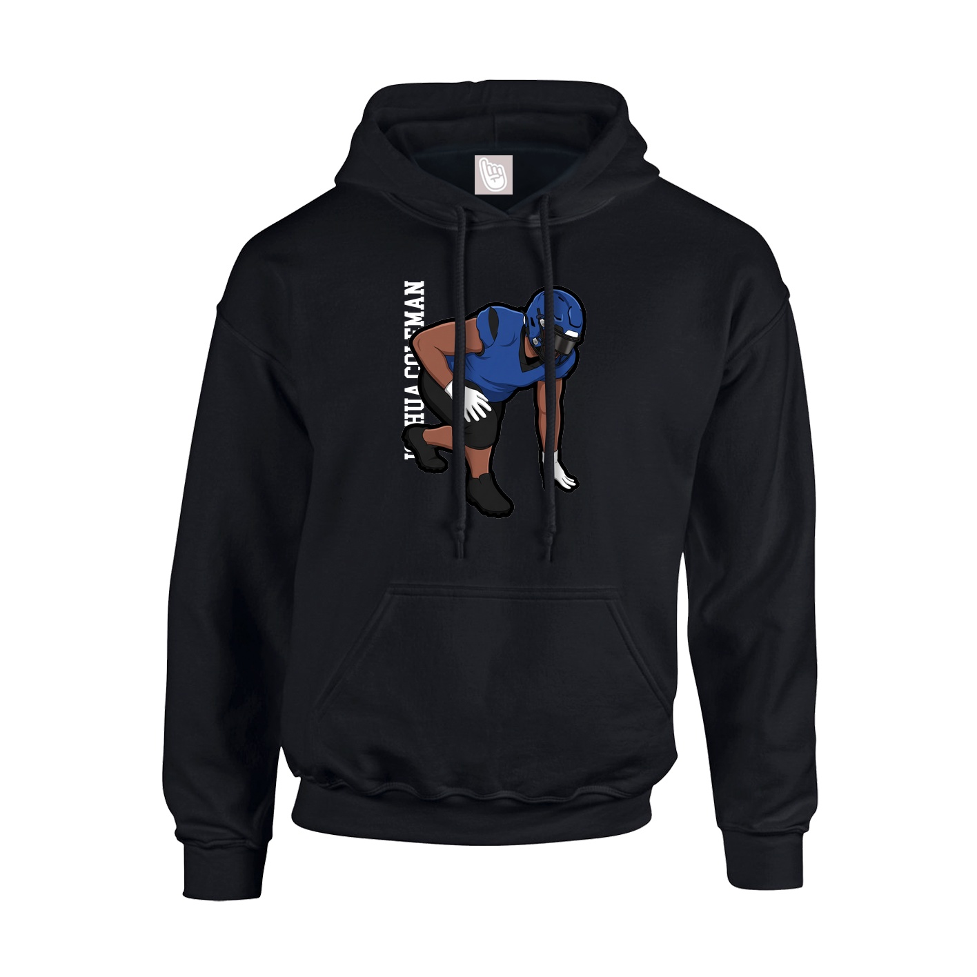 Youth Hoodie — Name Vertical in Black