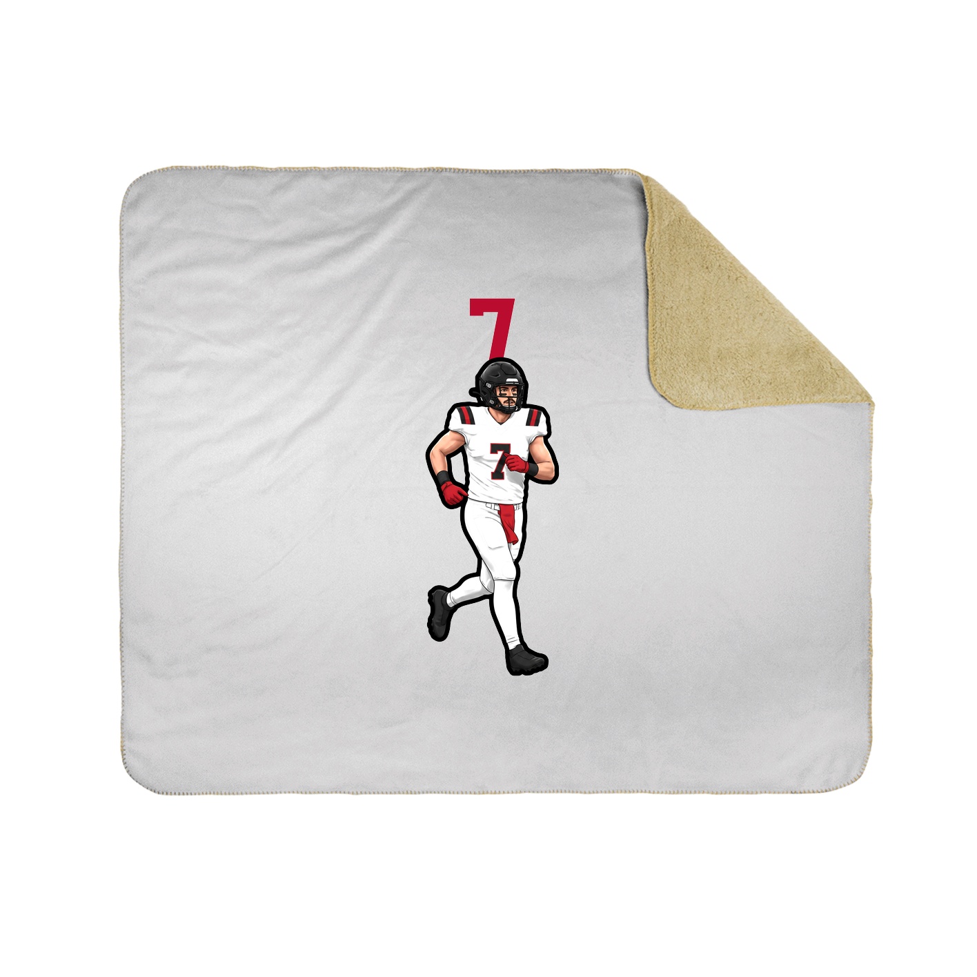 Throw Blanket — Number Top in White