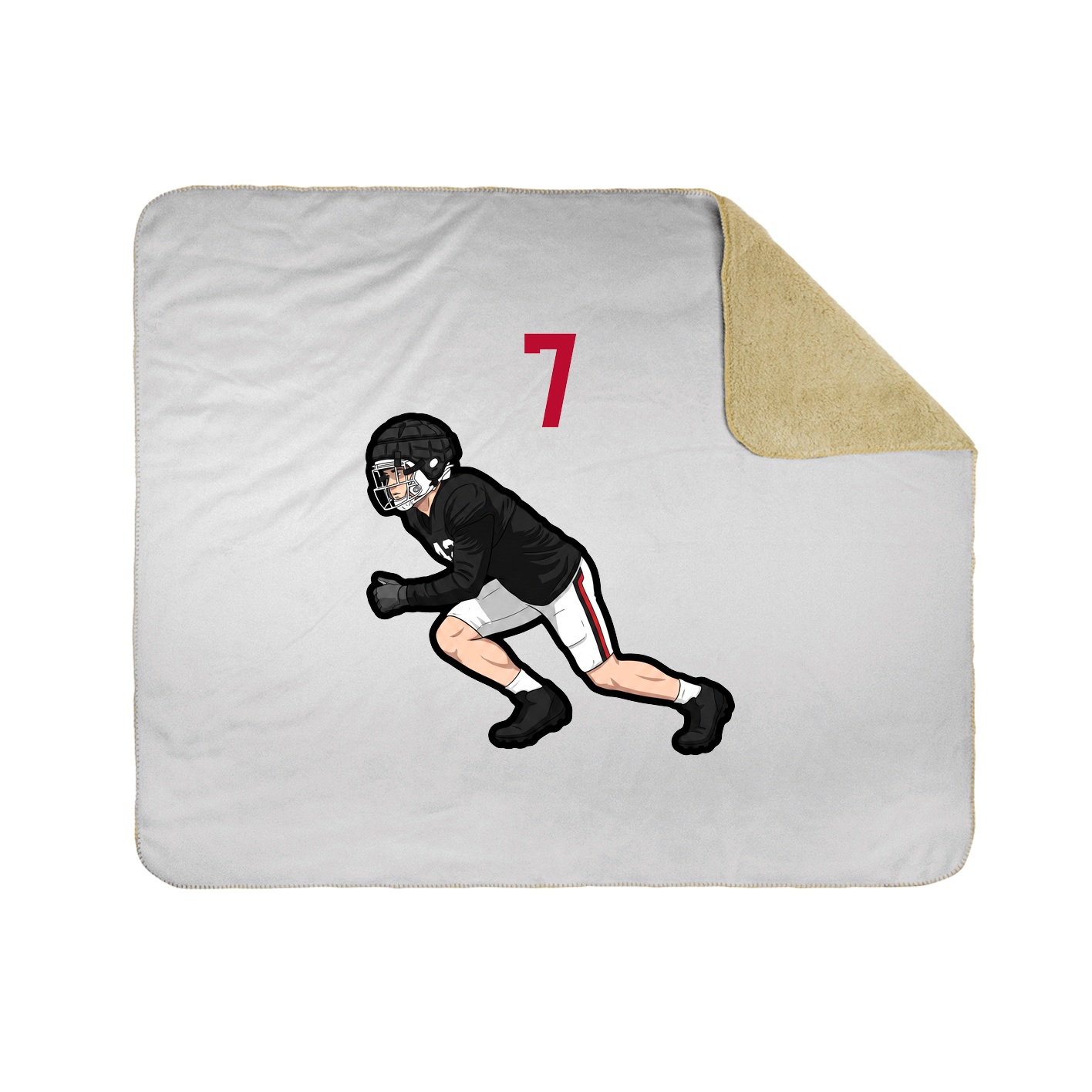 Throw Blanket — Number Top in White