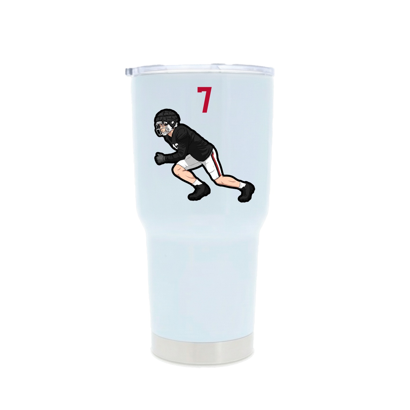 30oz Stainless Steel Tumbler — Number Top in White