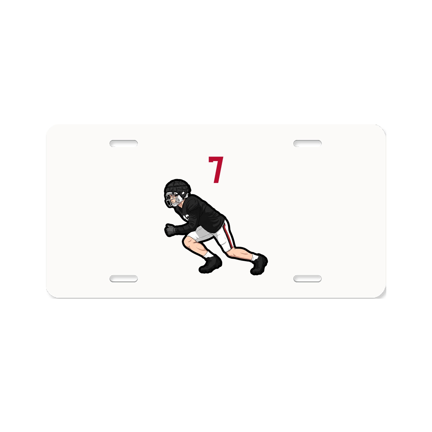 License Plate — Number Top in Classic