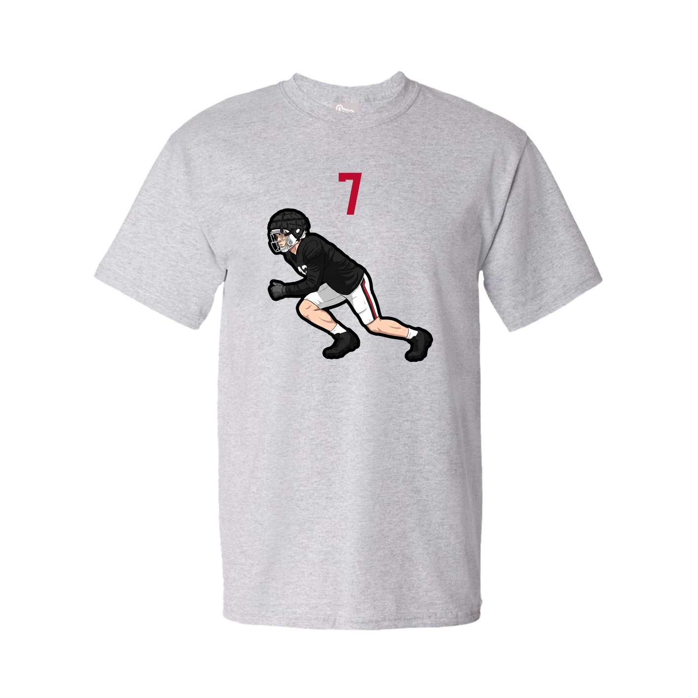Youth Tee — Number Top in Grey