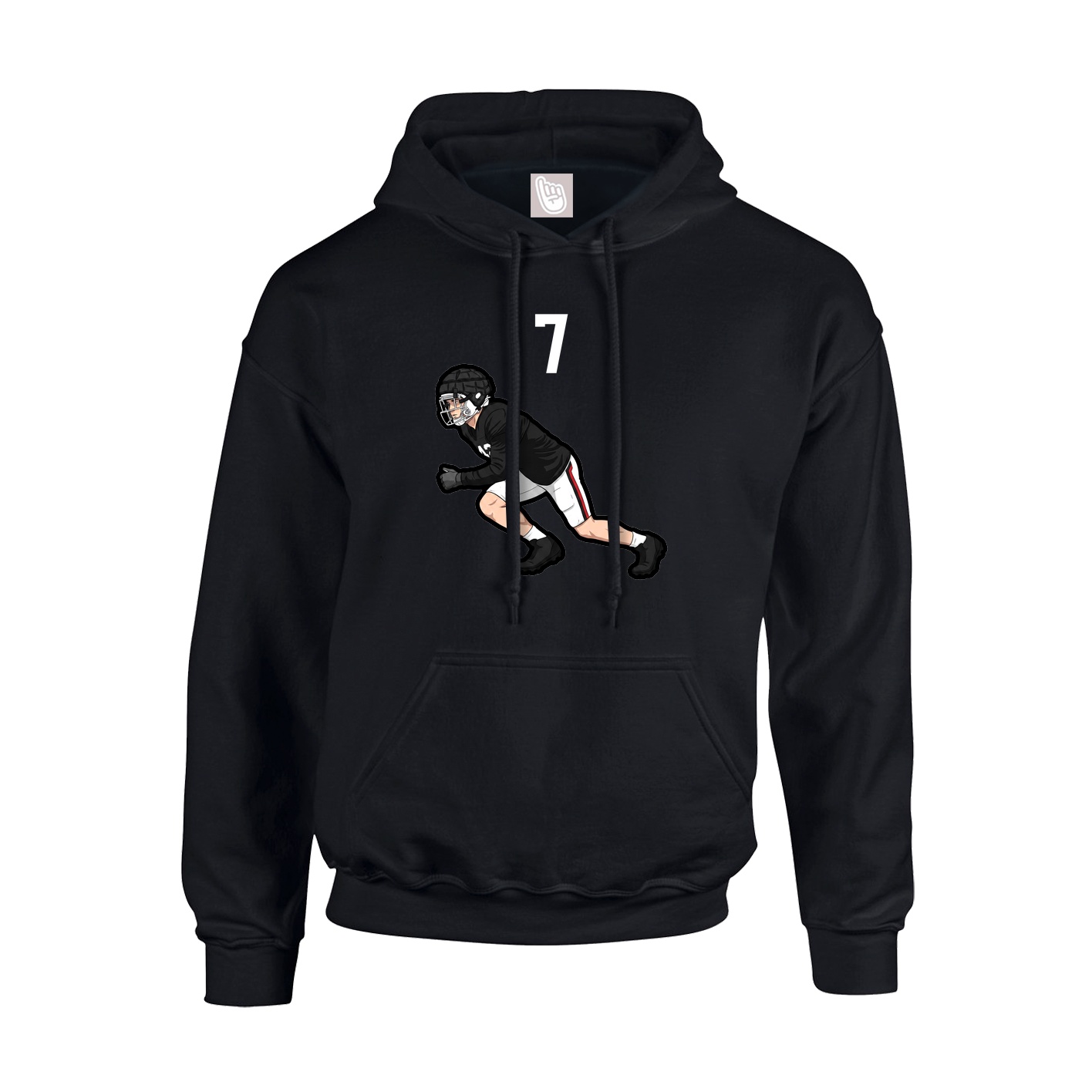 Hoodie — Number Top in Black