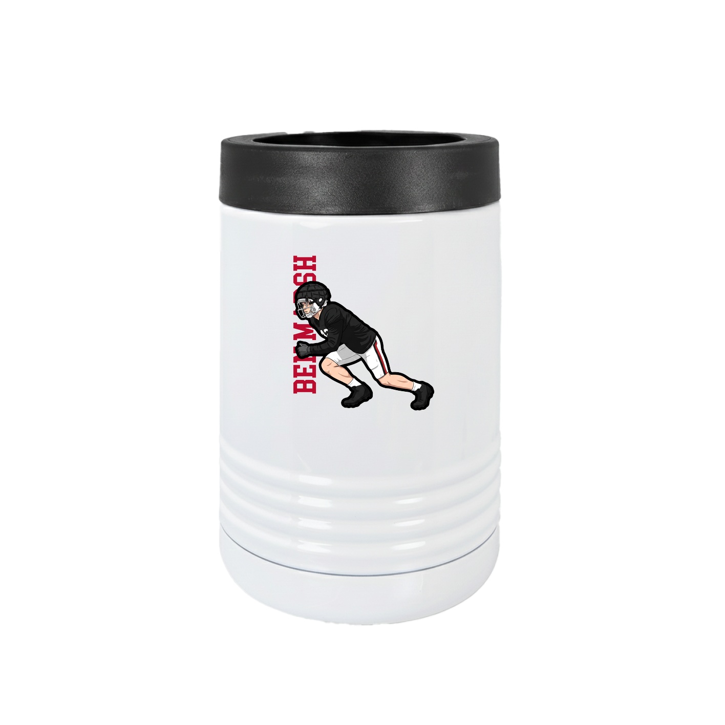 Beverage Holder — Name Vertical in White