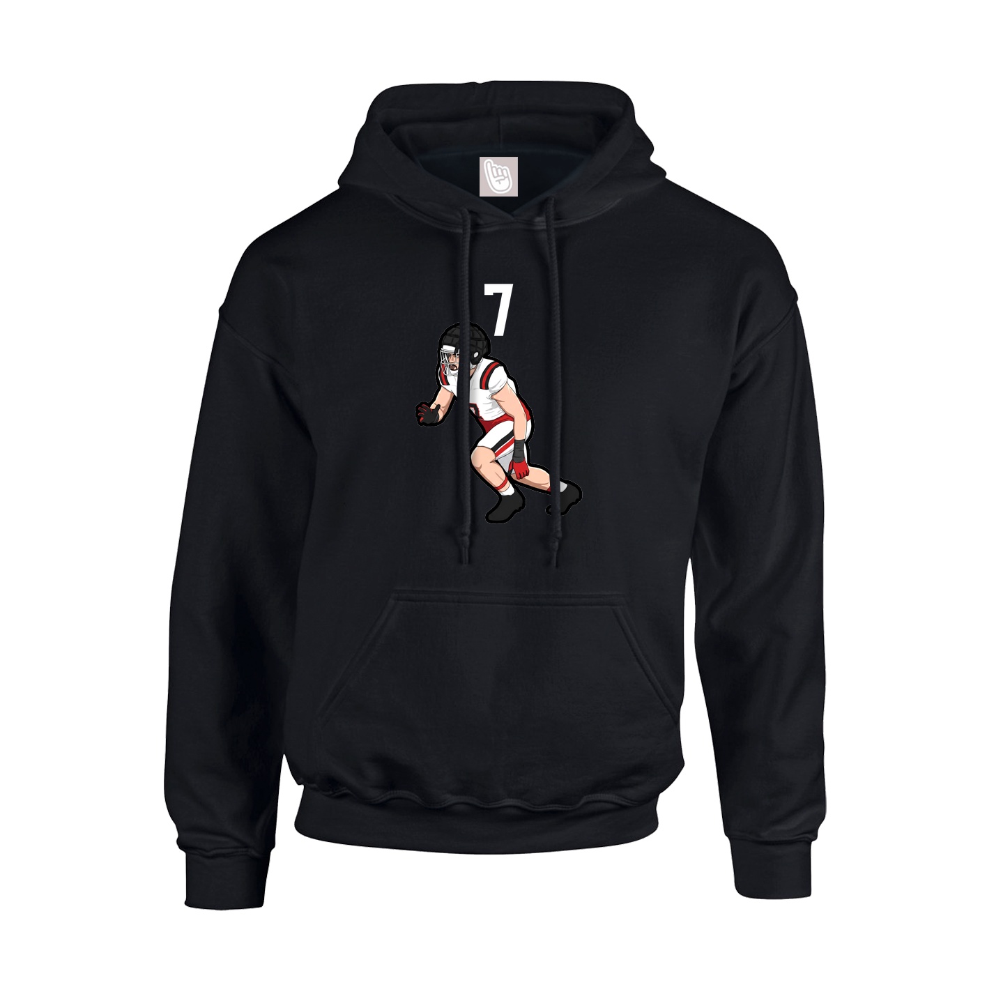 Hoodie — Number Top in Black
