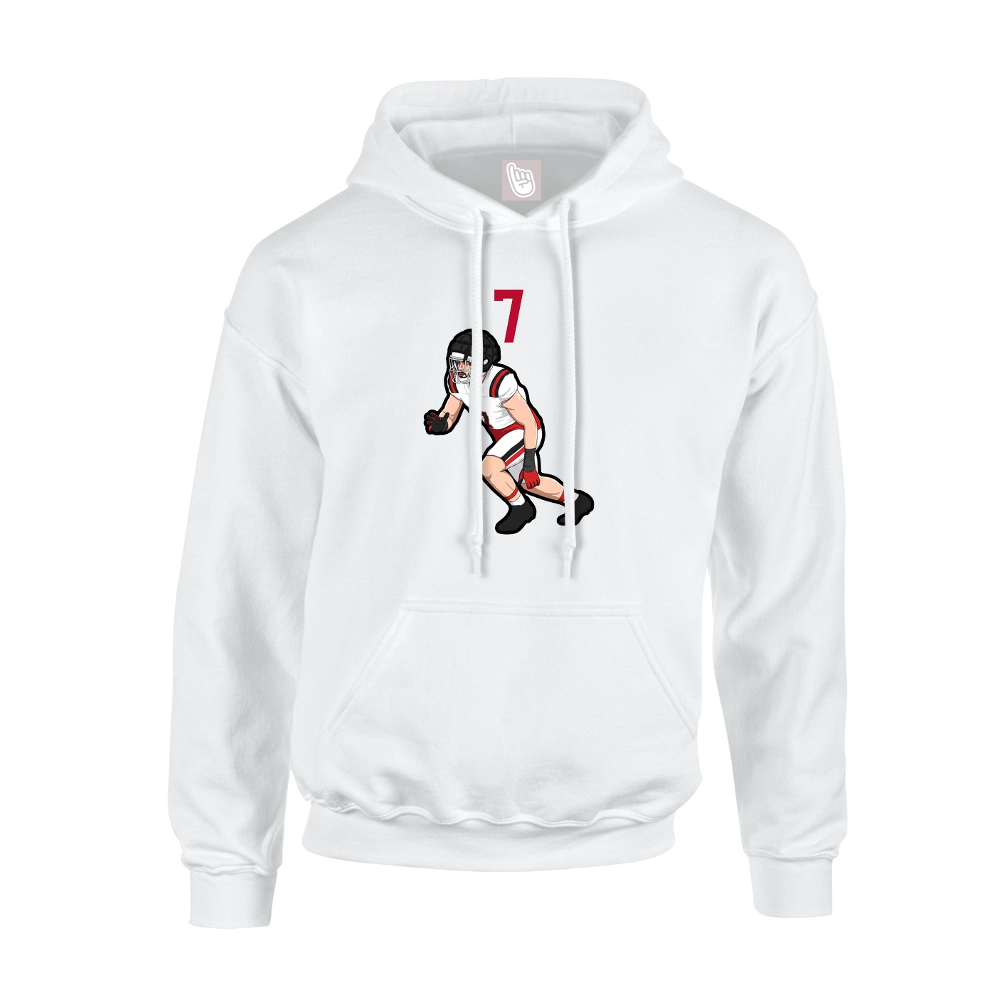 Hoodie — Number Top in White