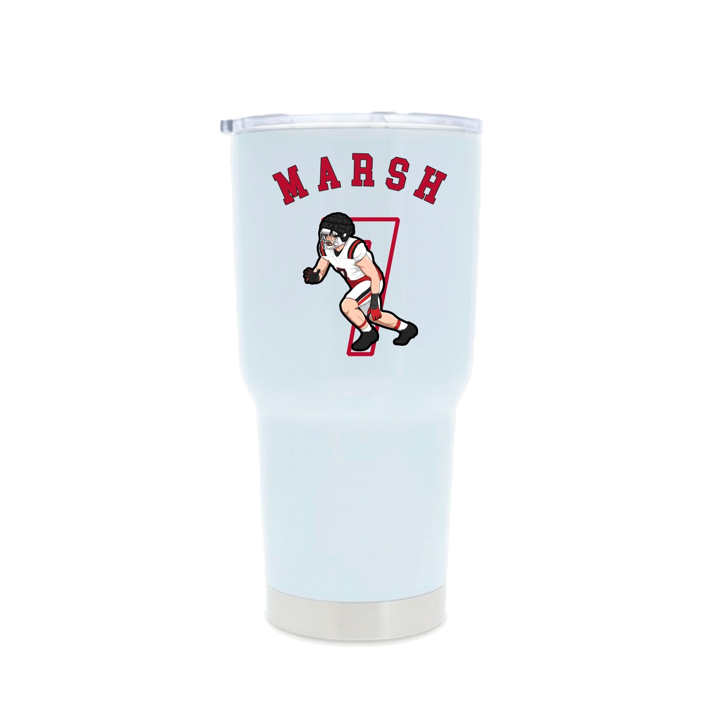 30oz Stainless Steel Tumbler — Shirsey Arch in White