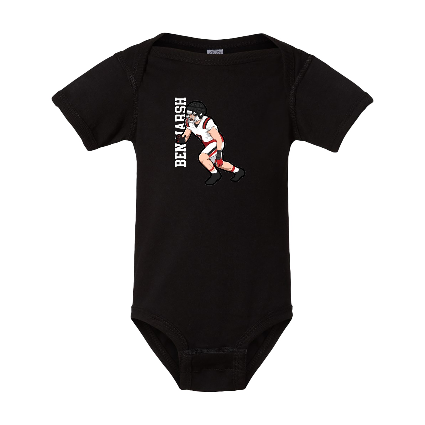 Baby Onesie — Name Vertical in Black