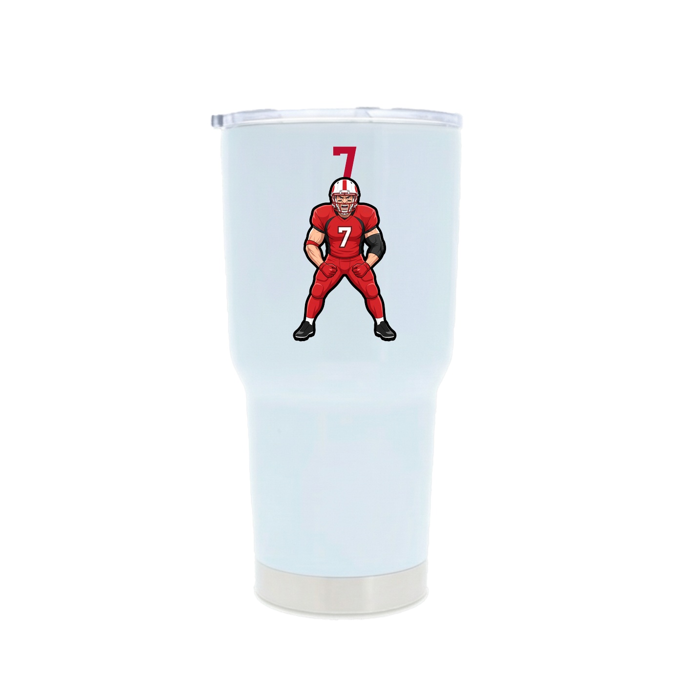 30oz Stainless Steel Tumbler — Number Top in White