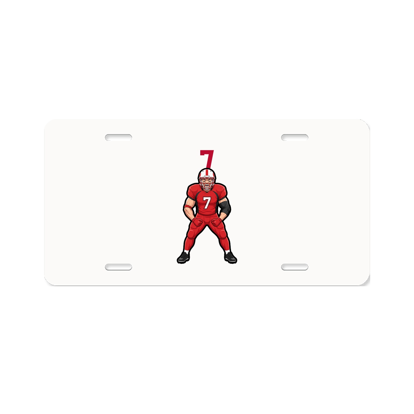 License Plate — Number Top in Classic