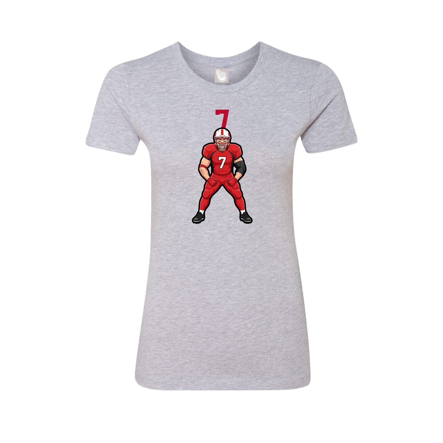 Womens Tee — Number Top in Grey