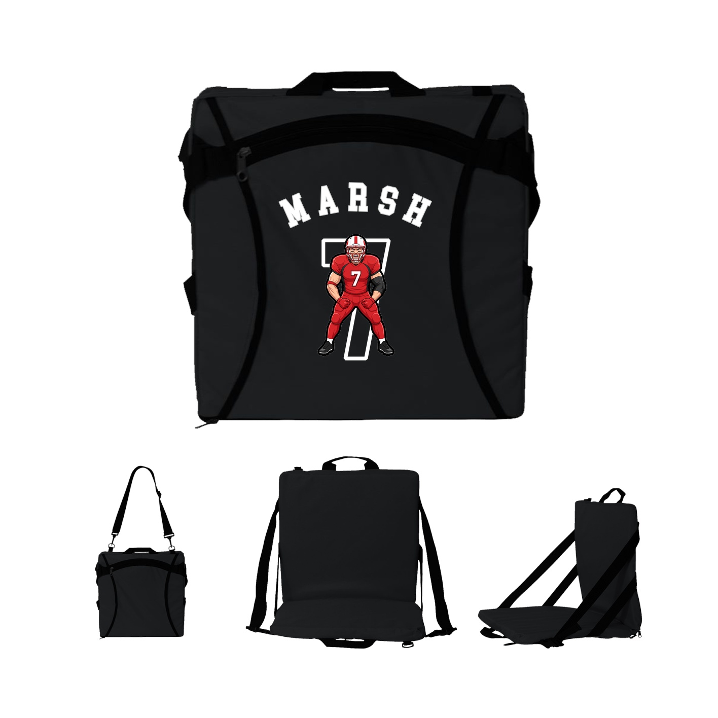 Folding Stadium Seat — Shirsey Arch in Black