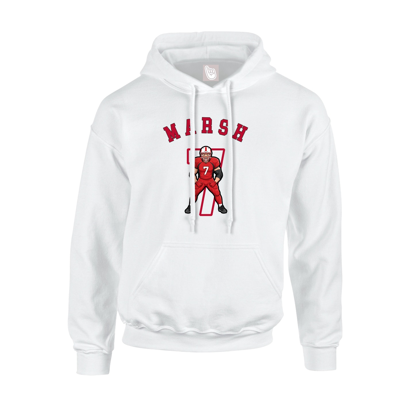 Youth Hoodie — Shirsey Arch in White