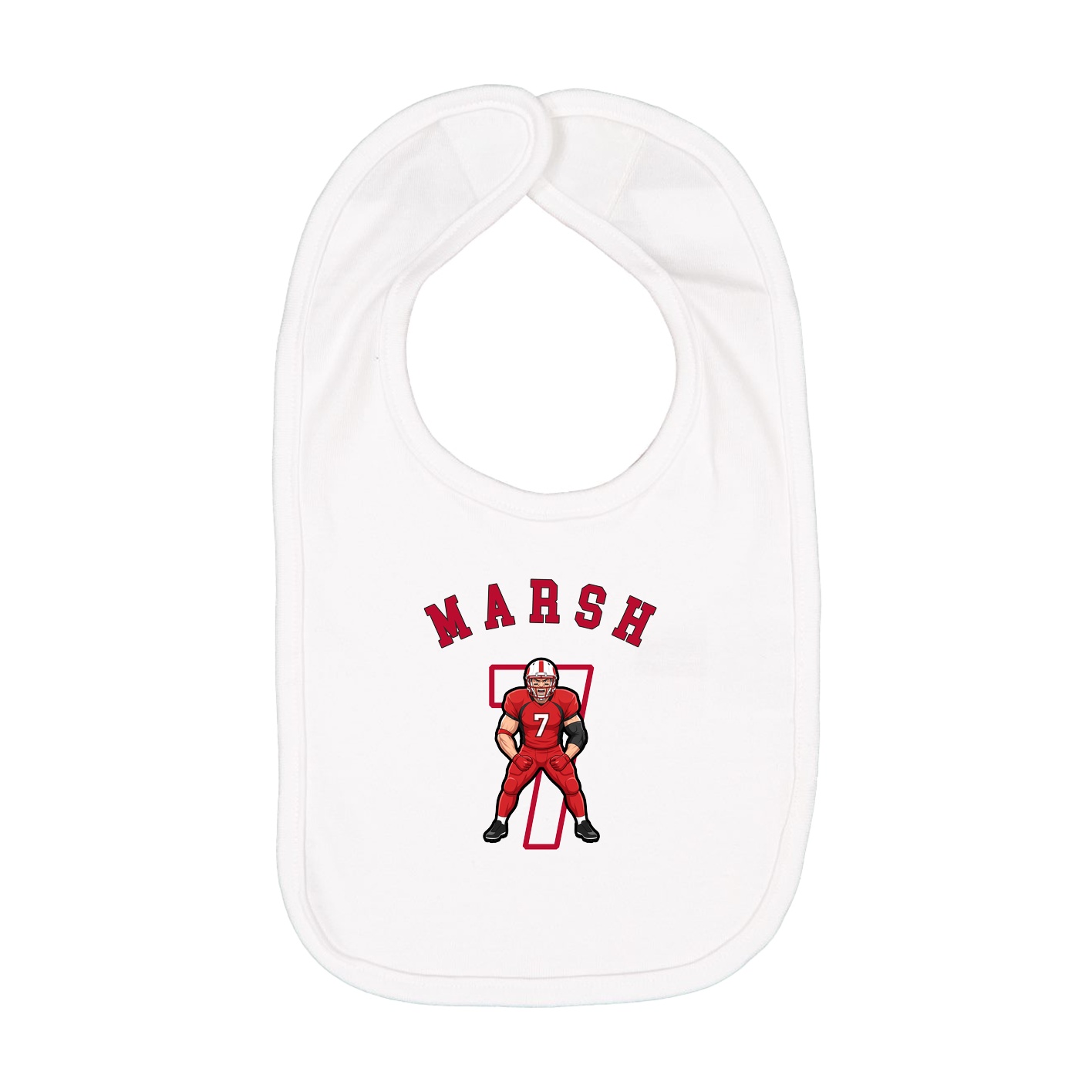 Infant Bib — Shirsey Arch in White