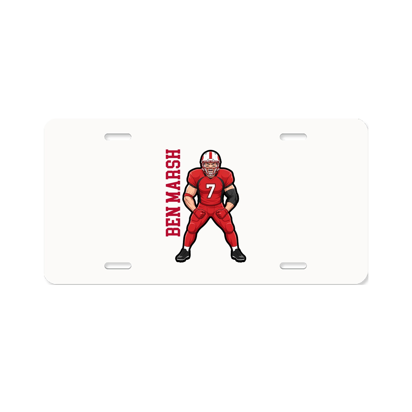 License Plate — Name Vertical in Classic