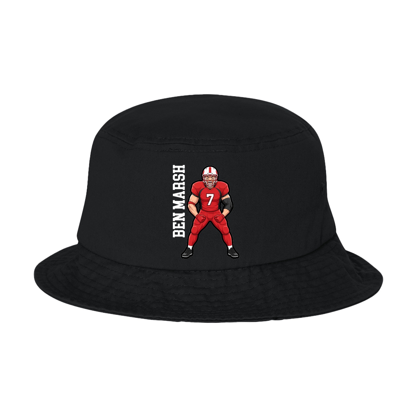 Bucket Cap — Name Vertical in Black