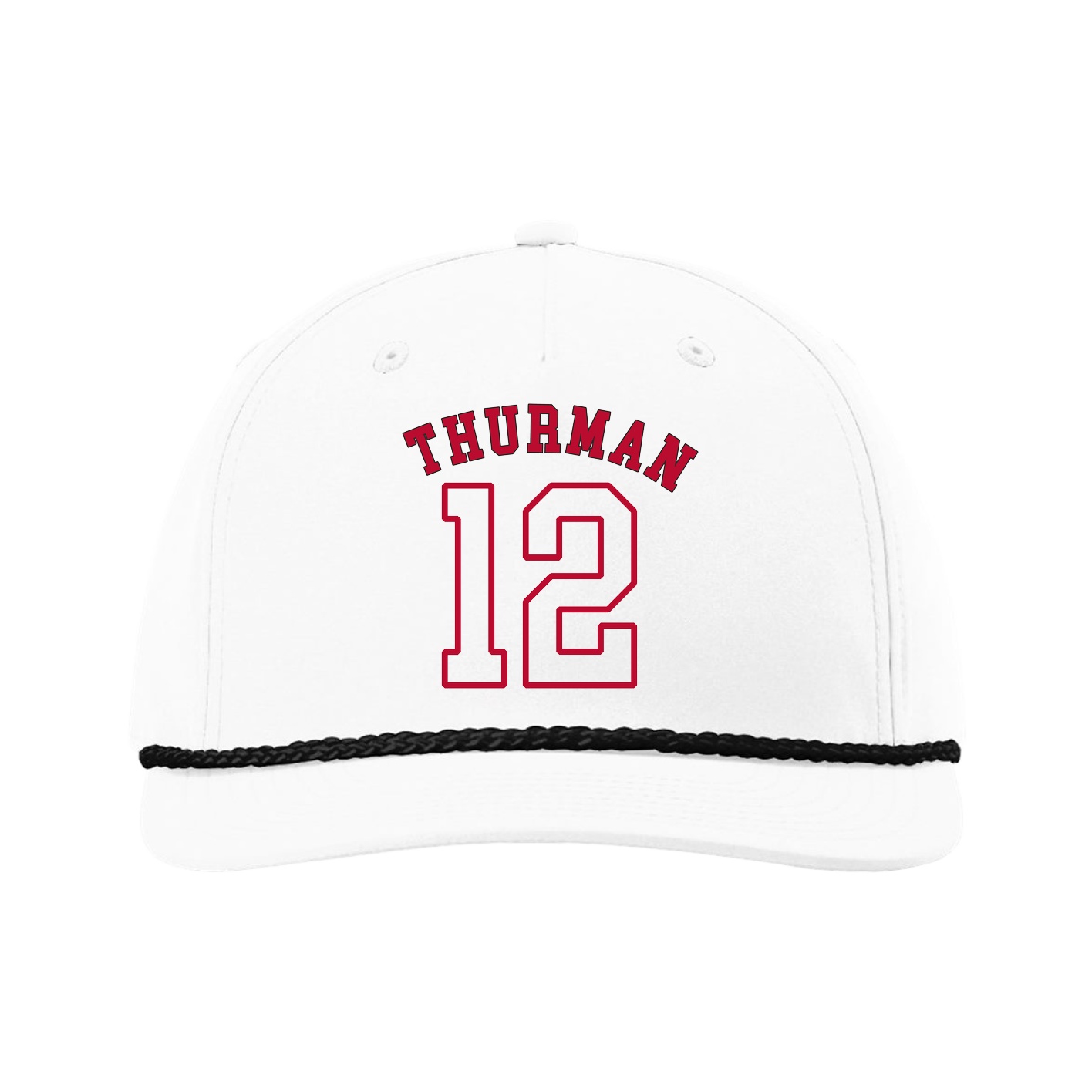 Five-Panel Classic Rope Cap — Shirsey Arch in White