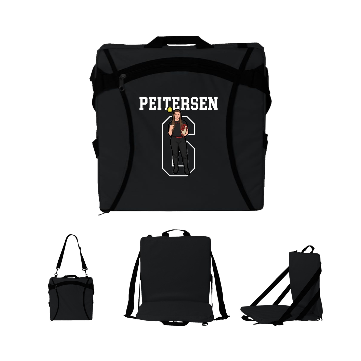 Folding Stadium Seat — Shirsey in Black