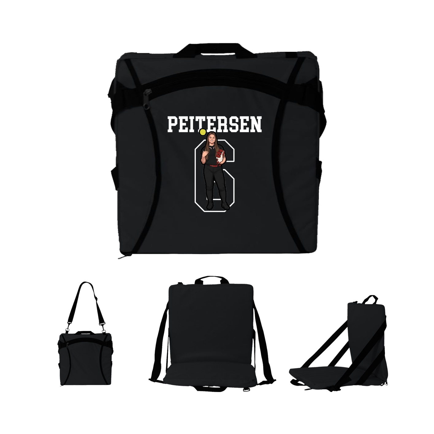 Folding Stadium Seat — Shirsey in Black