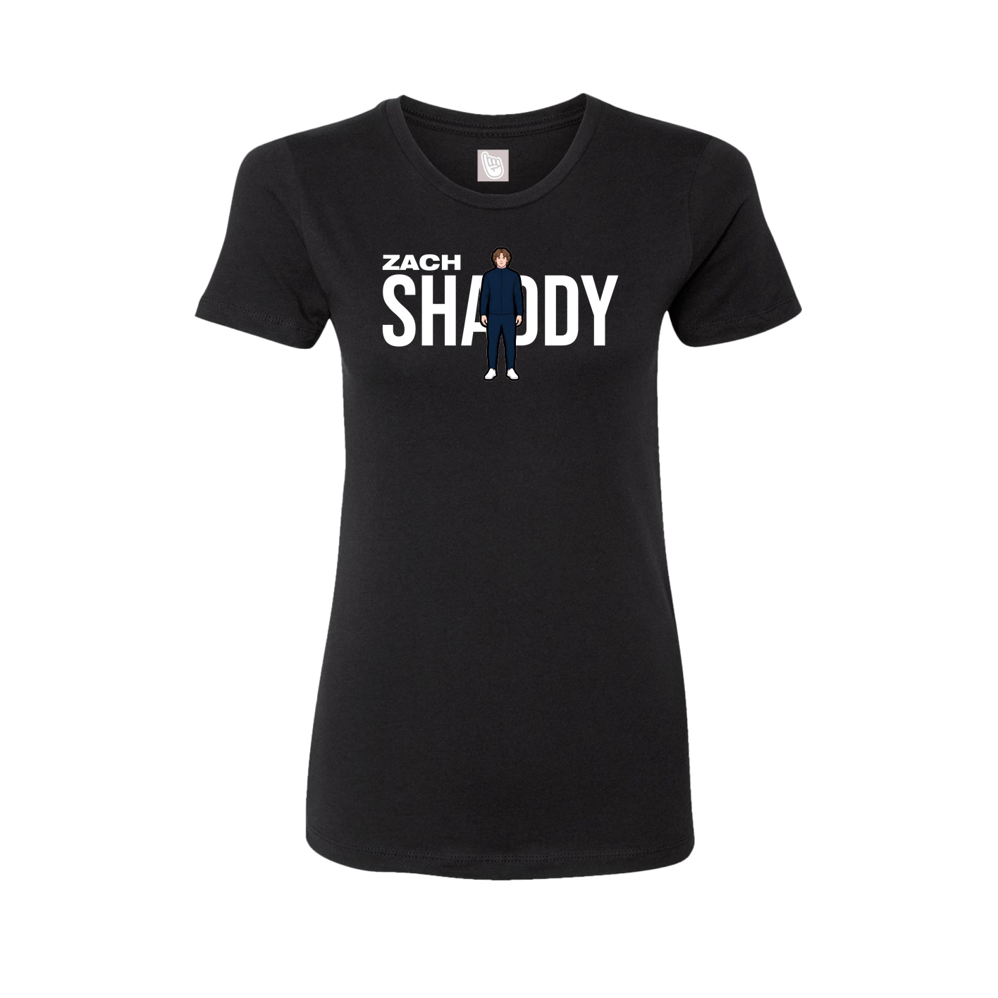 Fitted Women's Tee — Player Name in Black