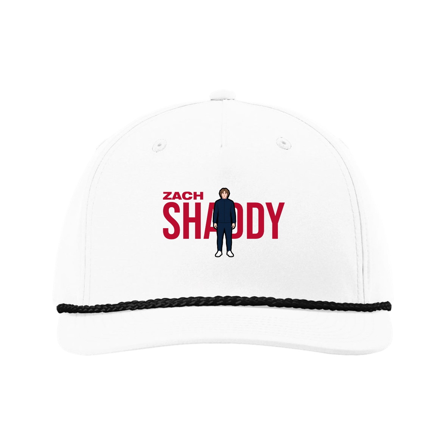 Five-Panel Classic Rope Cap — Player Name in White