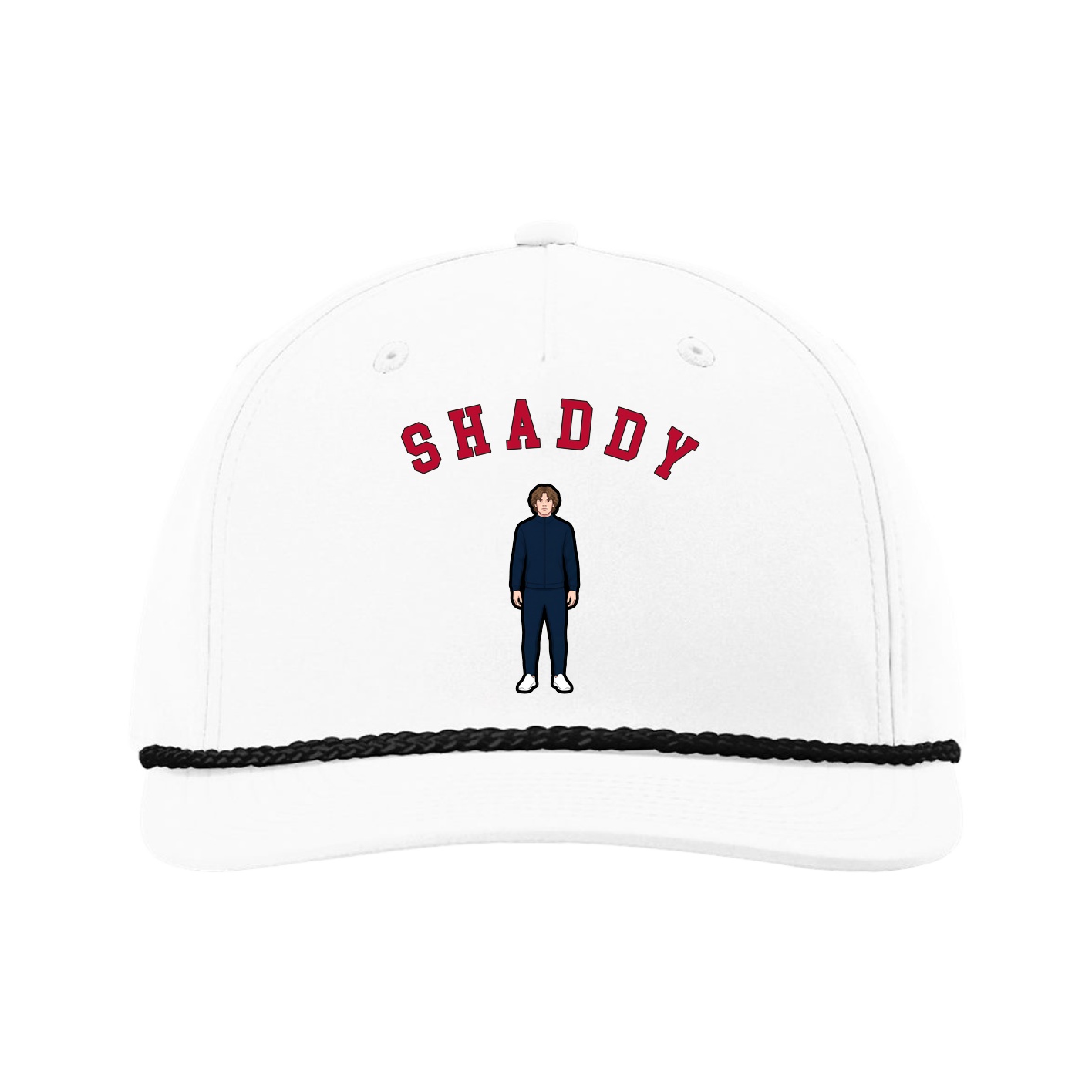 Five-Panel Classic Rope Cap — Shirsey Arch in White