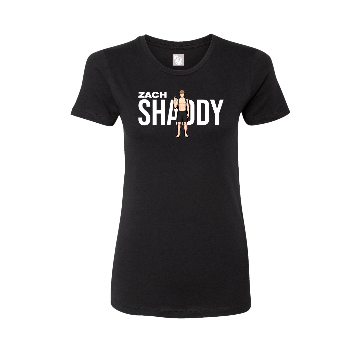 Fitted Women's Tee — Player Name in Black
