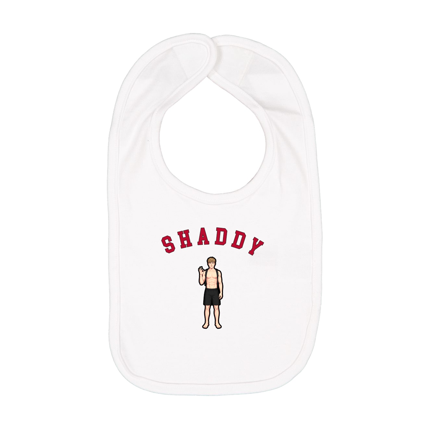 Infant Bib — Shirsey Arch in White