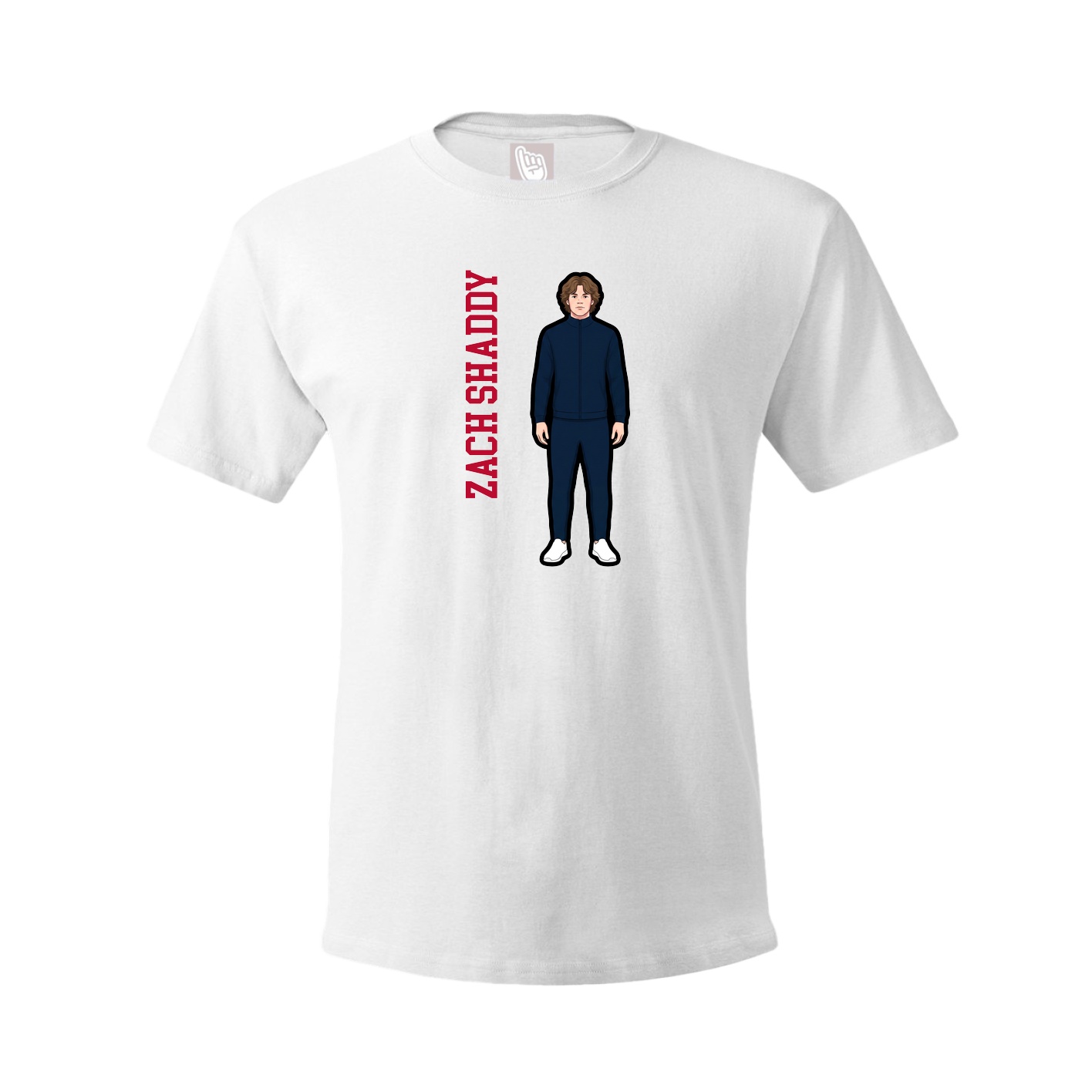 Tee — Name Vertical in White