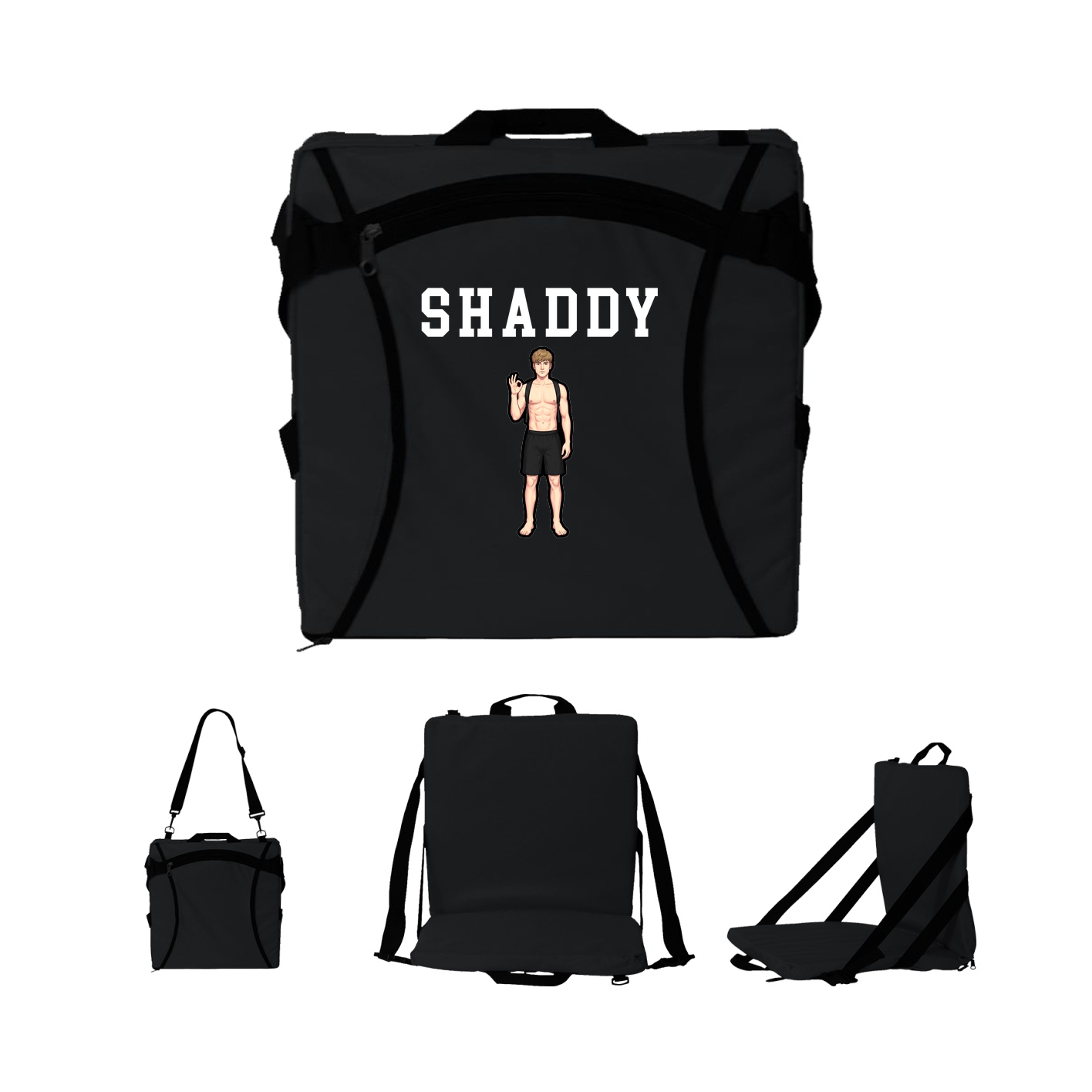 Folding Stadium Seat — Shirsey in Black