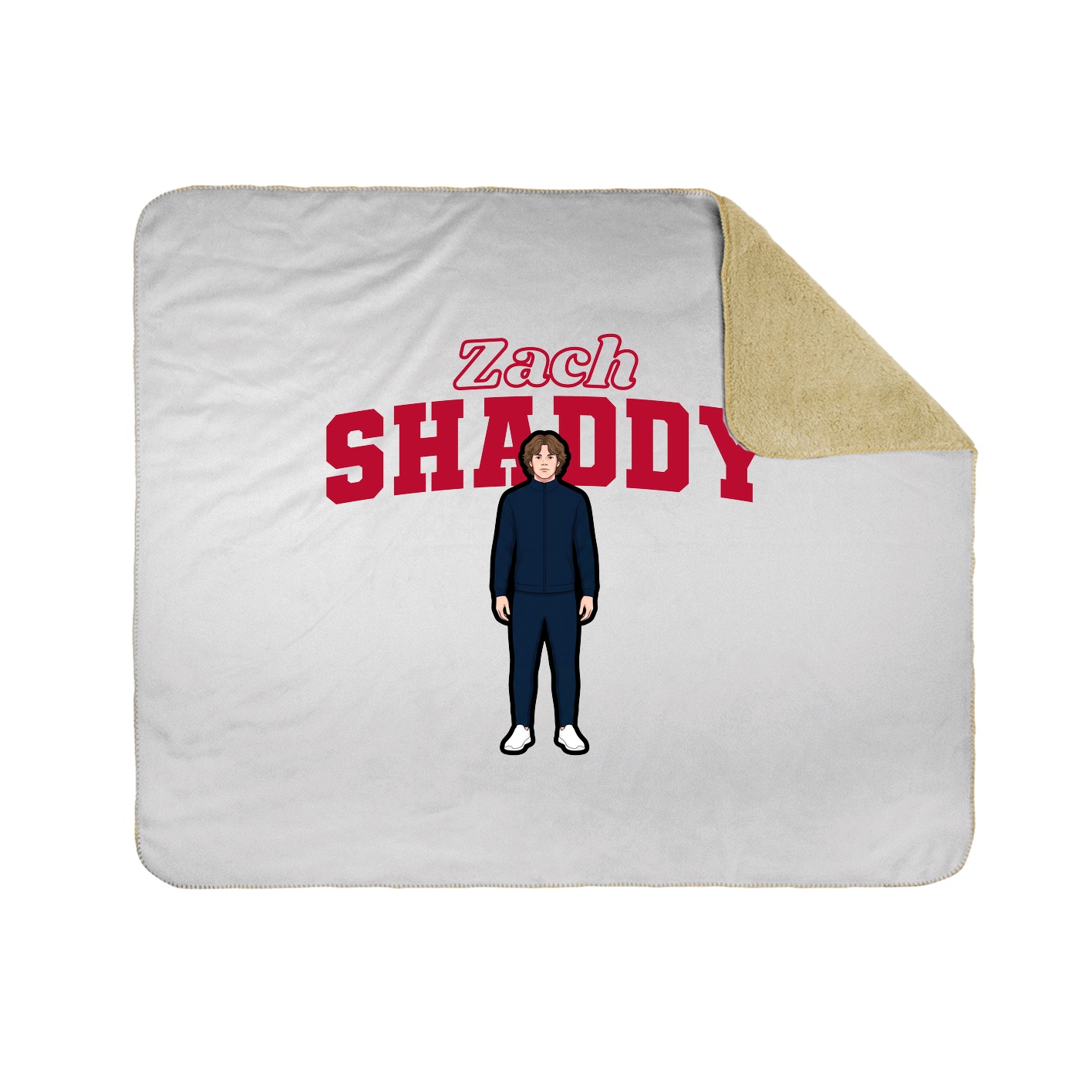 Throw Blanket — Name Arch in White