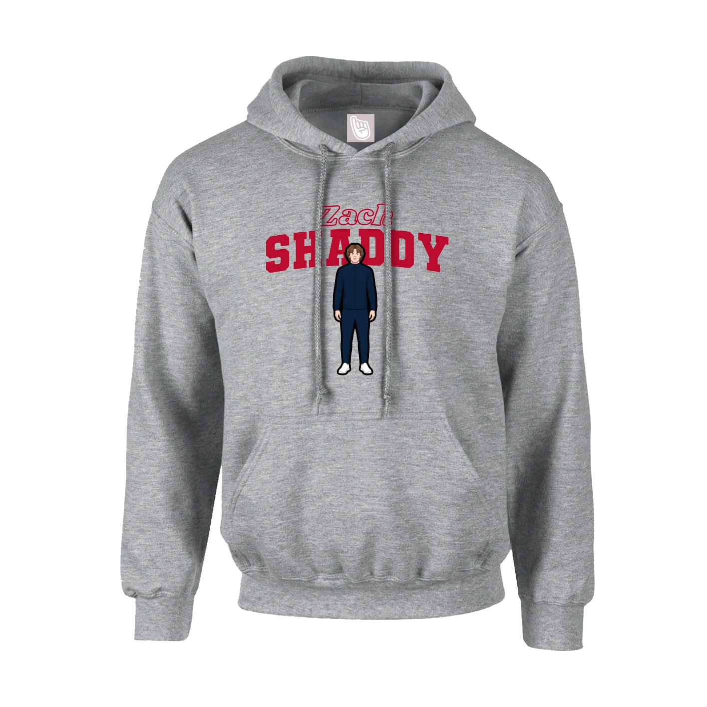Youth Hoodie — Name Arch in Grey