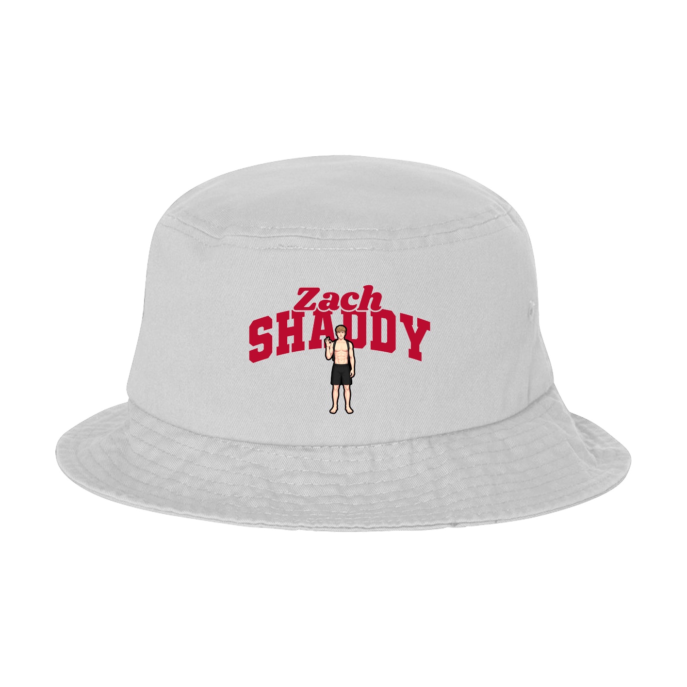 Bucket Cap — Signature Arch in White