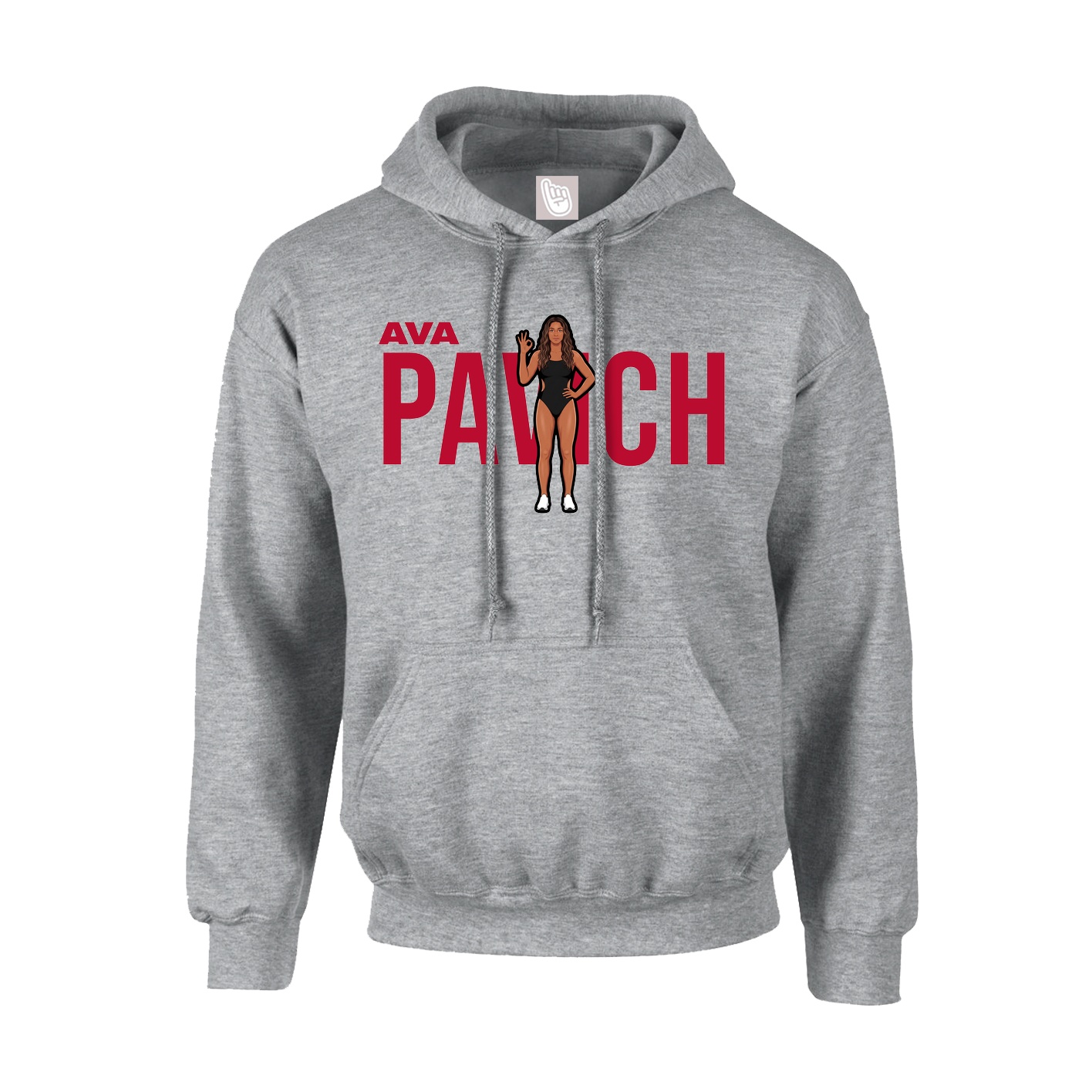 Youth Hoodie — Player Name in Grey