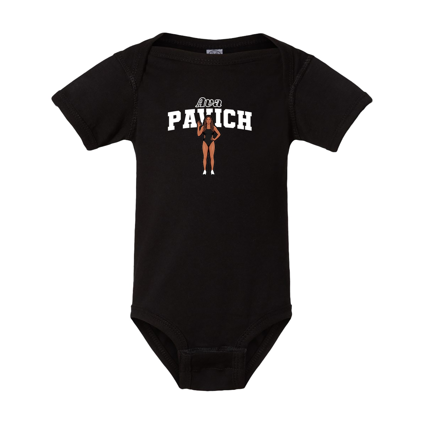 Baby Onesie — Name Arch in Black
